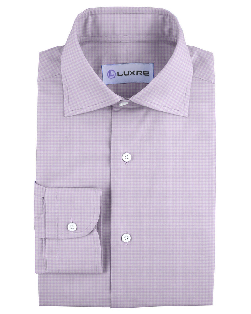 Albini: Leicht violette Gingham-Karos