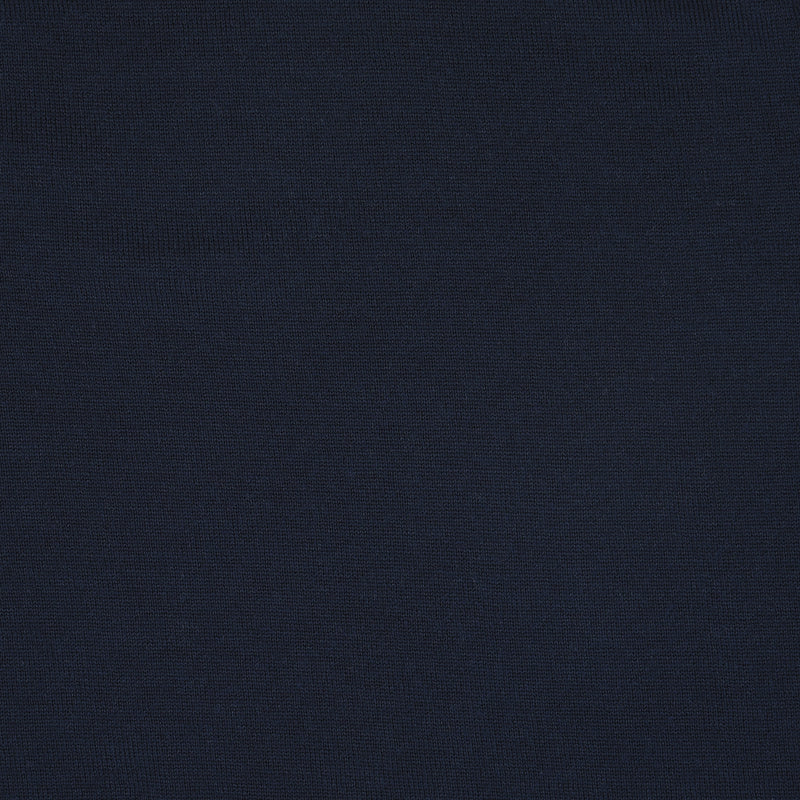 EZS Merino Wool Navy Long Sleeve Polo