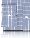 Navy Blue with White Grid Shirt