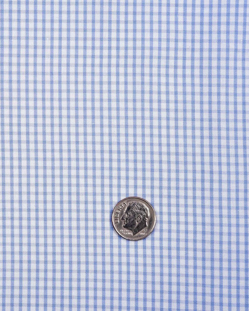 Light Blue White Gingham Shirt