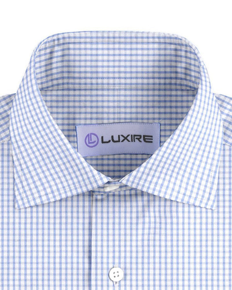 Light Blue White Gingham Shirt