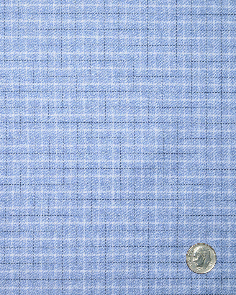 Carreaux Tattersall bleu foncé, bleu clair et blanc