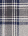 Dunkelgraues, marineblau kariertes Flanellhemd