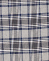 Dunkelgraues, marineblau kariertes Flanellhemd
