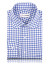 Ultramarine Light Blue Checks on White