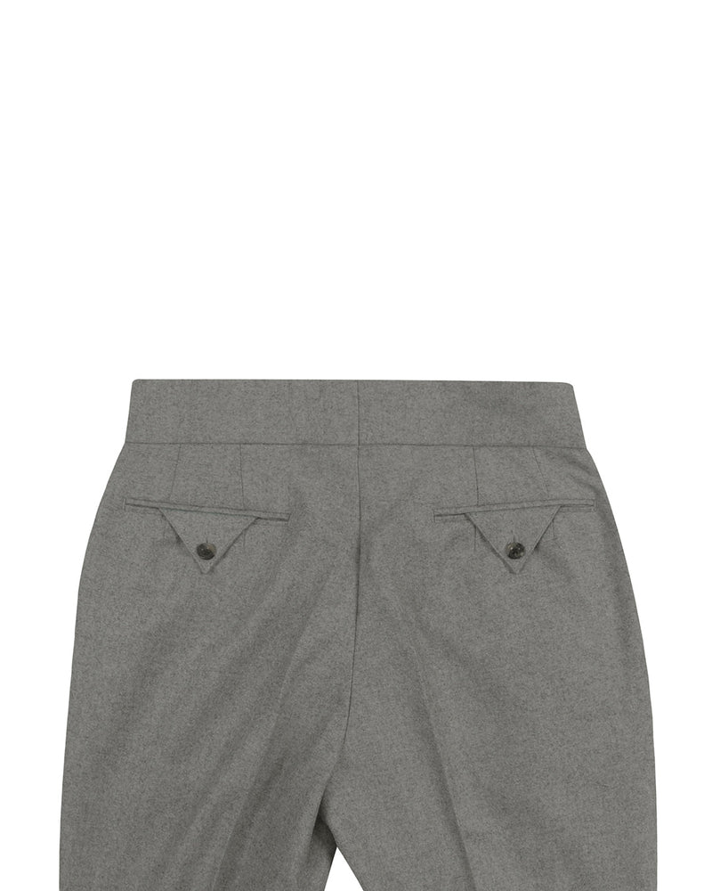 Pantalon Gurkha en laine et cachemire EThomas : laine gris clair