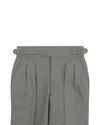 Pantalon Gurkha en laine et cachemire EThomas : laine gris clair