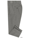 Pantalon Gurkha en laine et cachemire EThomas : laine gris clair