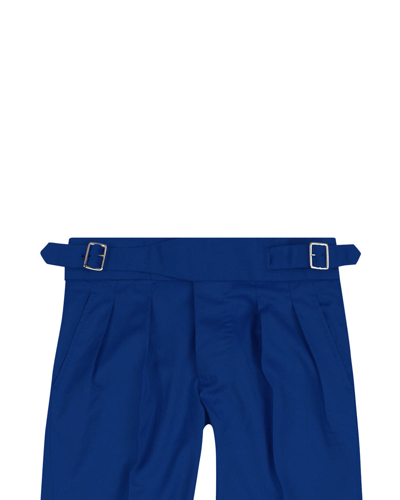 Gurkha-Hose aus VBC 100 % Wolle: Königsblauer Twill
