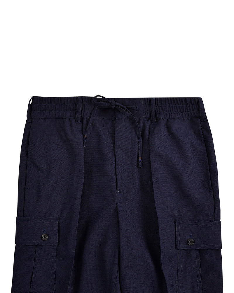 VBC - 4-lagige Tropenwolle: Marineblaue Cargohose