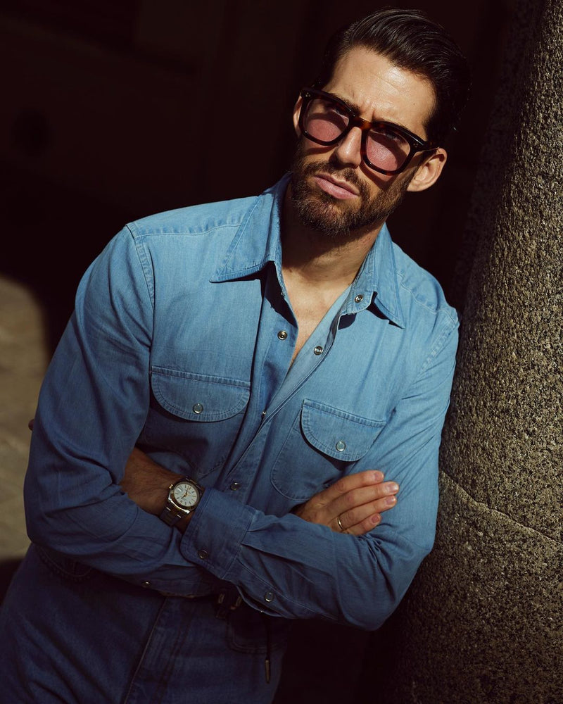 Fade-Waschungs-Indigo-Jeans