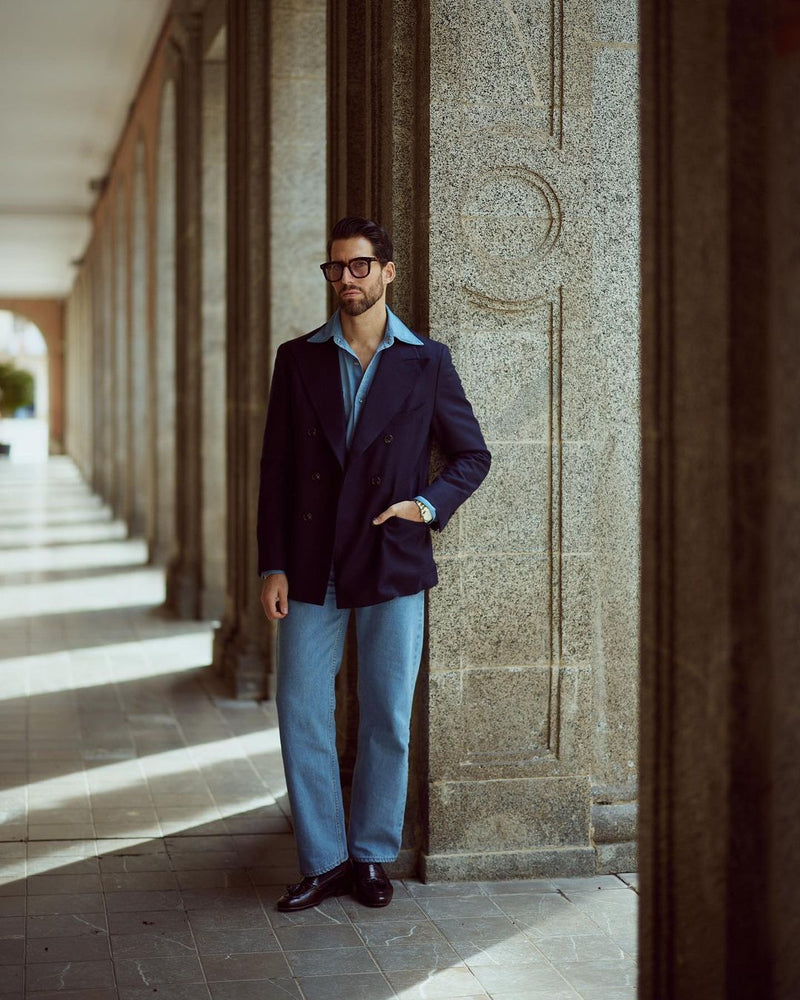 Fade-Waschungs-Indigo-Jeans