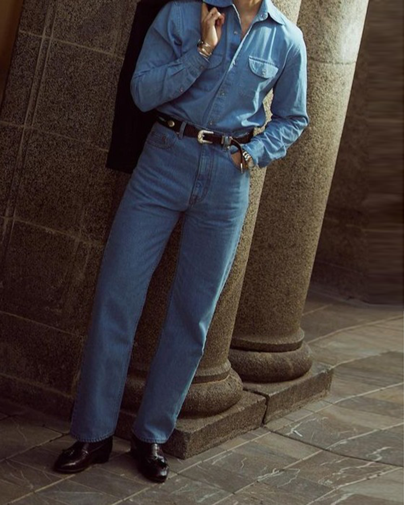 Fade-Waschungs-Indigo-Jeans