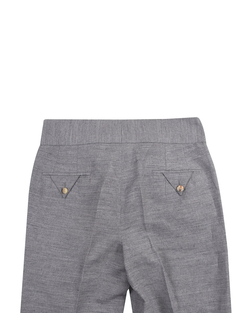 Gurkha-Hose aus hellgrauem Solbiati-Leinen
