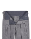 Gurkha-Hose aus hellgrauem Solbiati-Leinen
