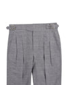 Gurkha-Hose aus hellgrauem Solbiati-Leinen