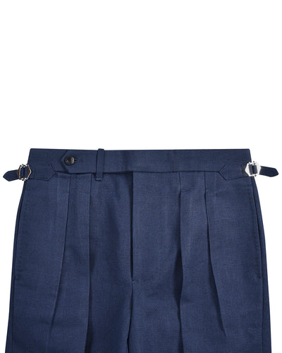 Toile de lin et coton : bleu marine