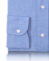 Blaues Slub Pinpoint Oxford-Hemd