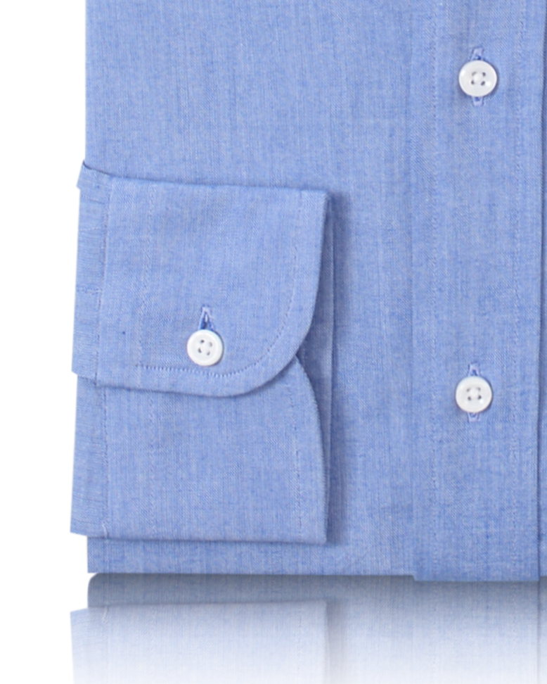 Blaues Slub Pinpoint Oxford-Hemd