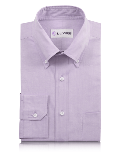 Lilafarbenes Pinpoint-Oxford-Hemd
