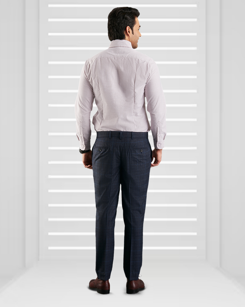 Oxford-Hemd mit Universitätsstreifen in Kastanienbraun