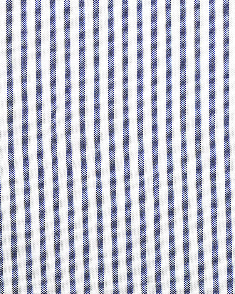 Navy Candy Stripes Pinpoint Oxford-Hemd