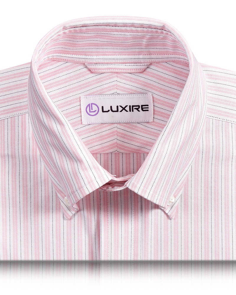 Alumo Oxford Soft Pink and Navy Alternate Stripes