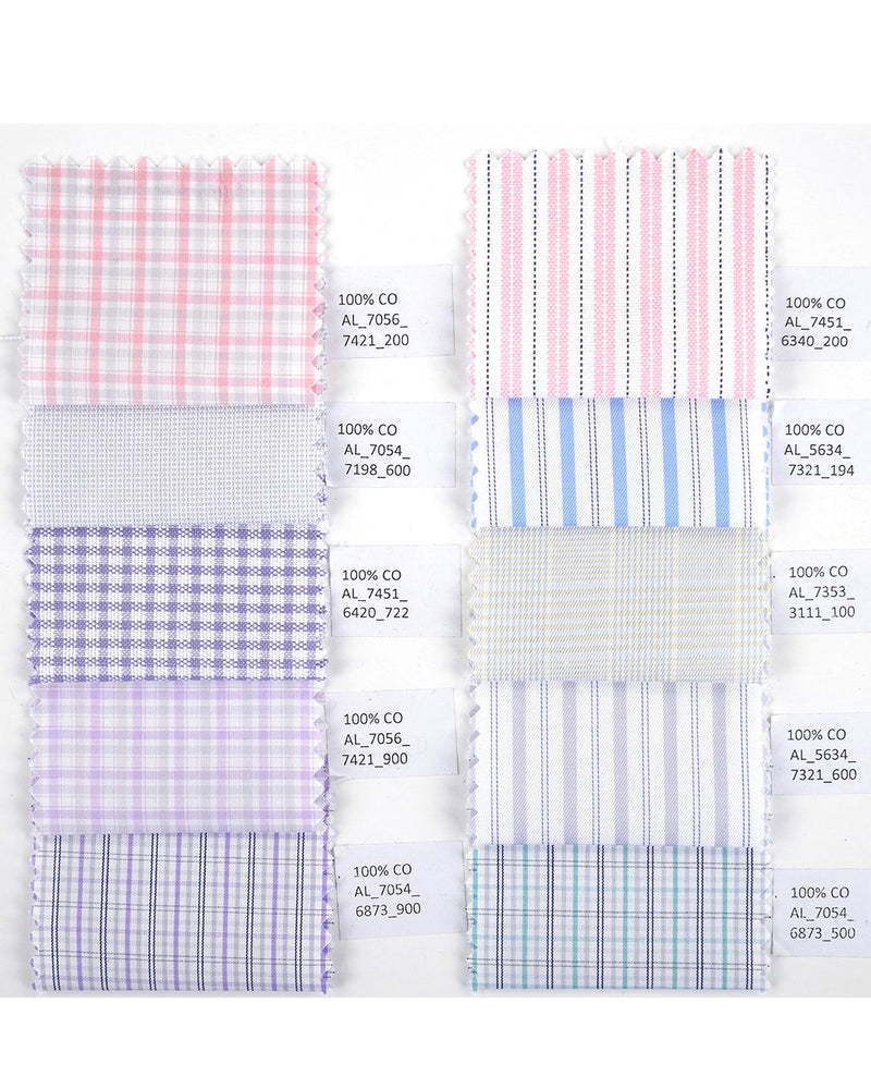 Alumo Oxford Soft Pink and Navy Alternate Stripes