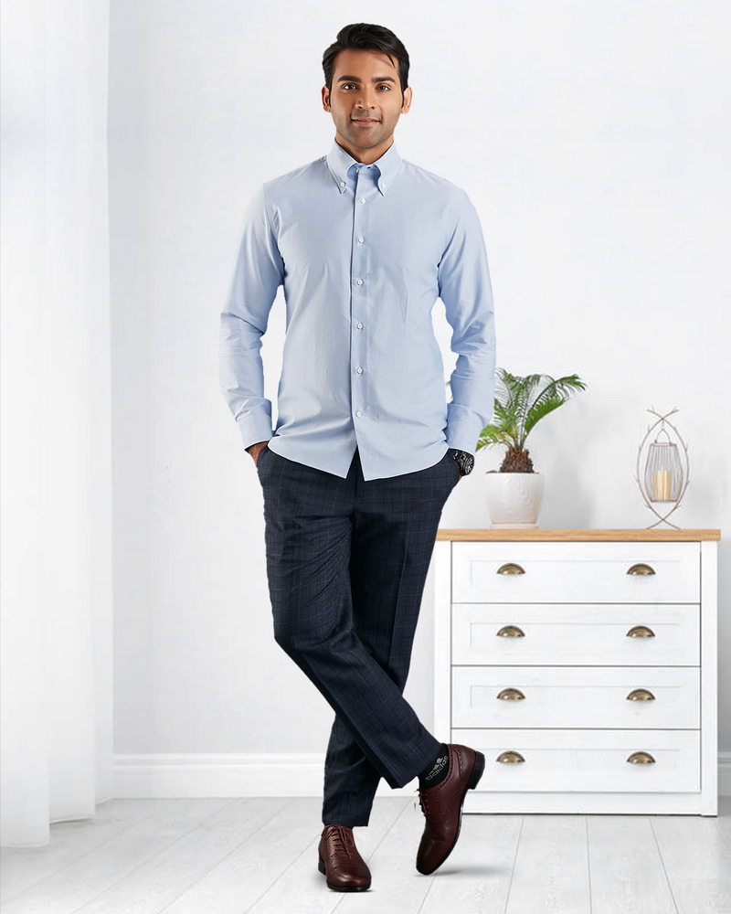 Chemise Oxford bleu ciel