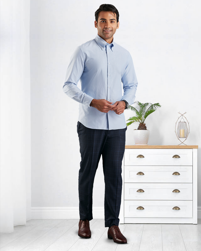 Chemise Oxford bleu ciel