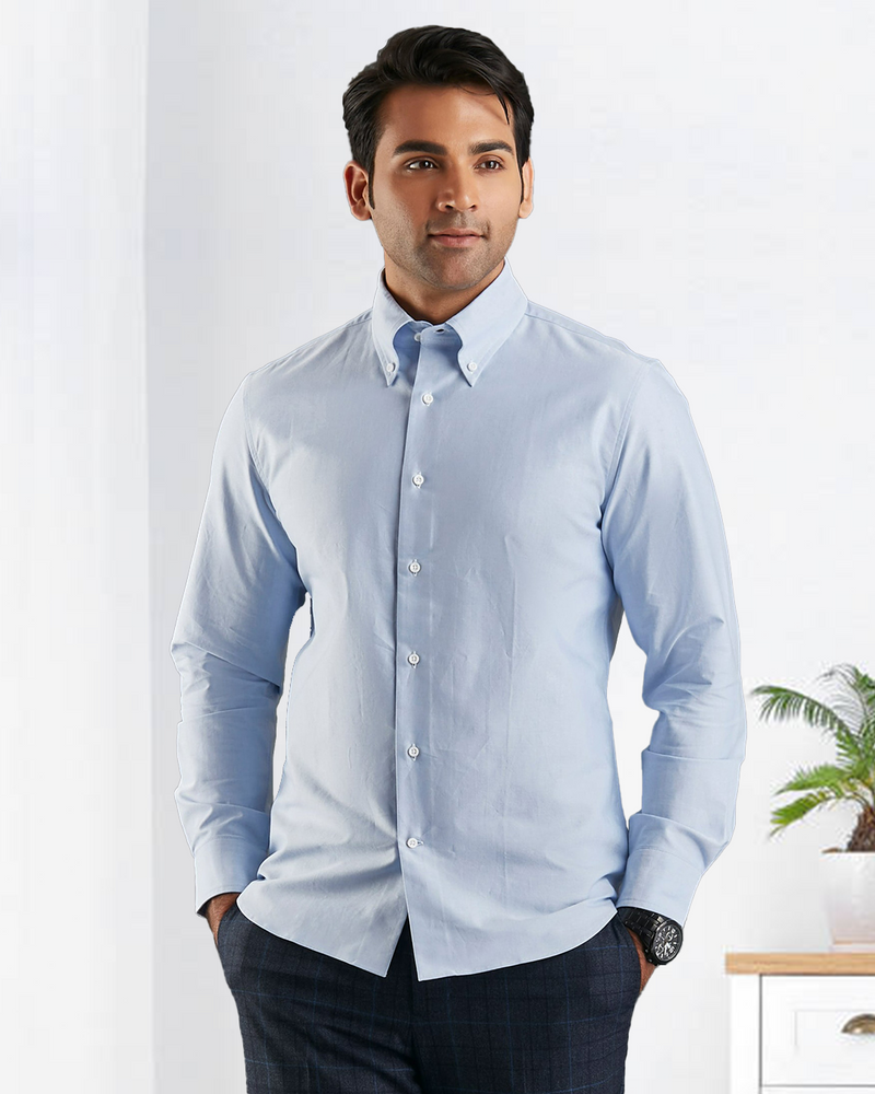 Chemise Oxford bleu ciel
