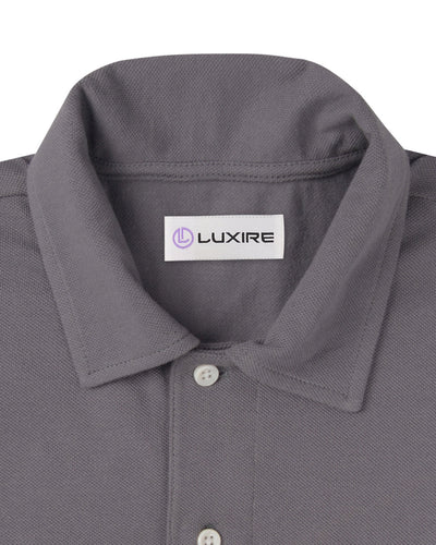 Flintgraues Polo-T-Shirt