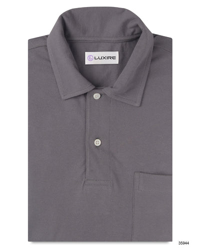 Flintgraues Polo-T-Shirt