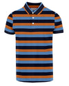 Marine-Orangen-Blau-Streifen-T-Shirt