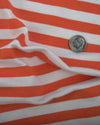 T-Shirt mit orange-weißen Streifen