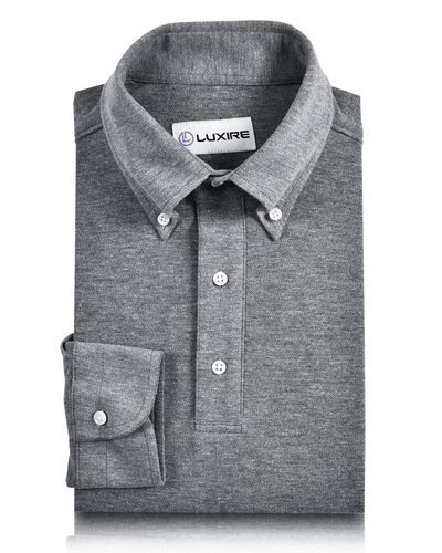Heather Slate Grey Polo-T-Shirt