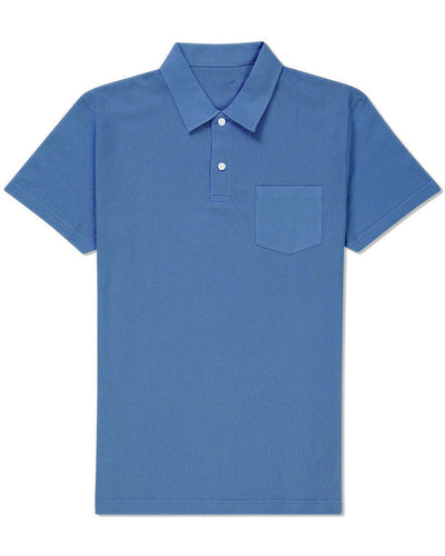 Stahlblaues Polo-T-Shirt