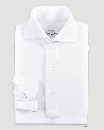 Reinweißes Leinen-T-Shirt