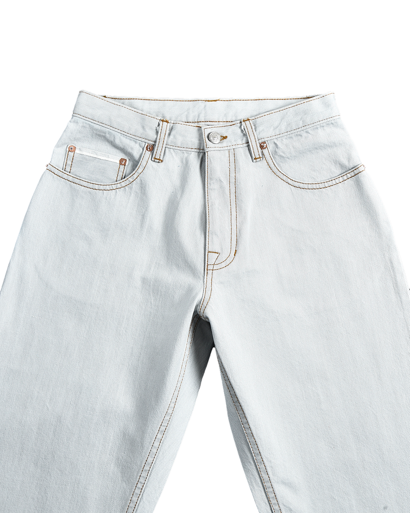 Fade Washed Blue Selvage mit Türkistönung - 15-Oz-Jeans