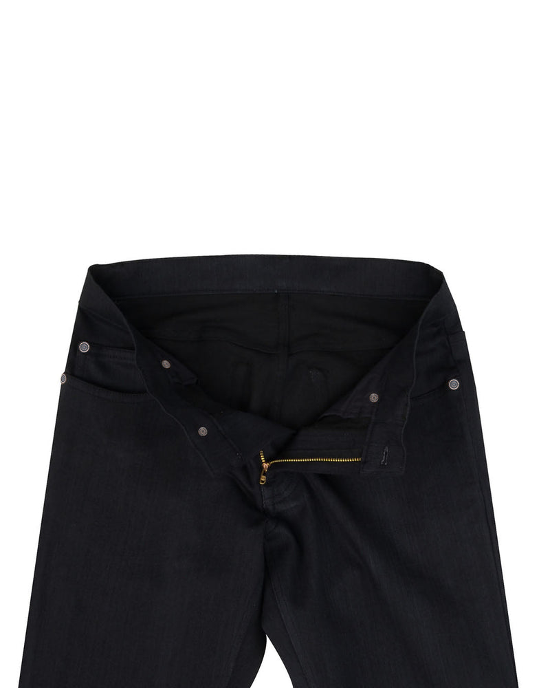 Schwarze Stretch-Denim-Jeans
