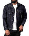 Jeansjacke aus Raw Denim: Dunkelblau