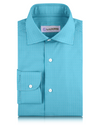 Chemise en lin à carreaux vichy bleu clair et blanc
