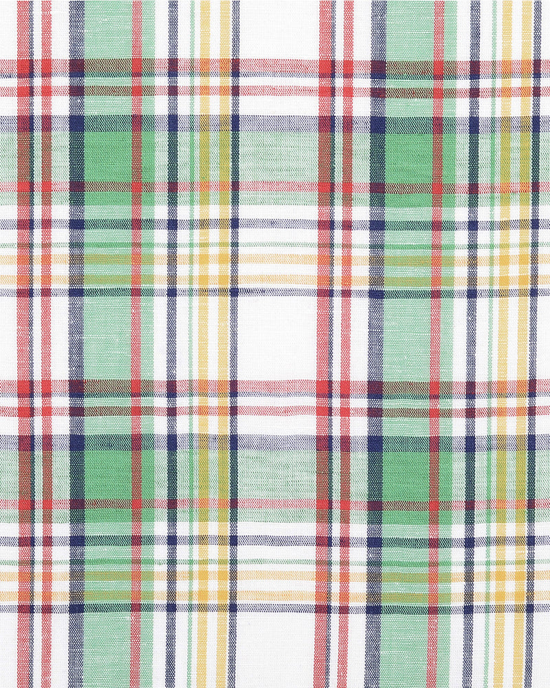 Coton et lin : Chemise à carreaux Madras multicolores classiques