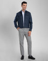 Dugdale Navy Blue Wool Flannel Shirt Jacket