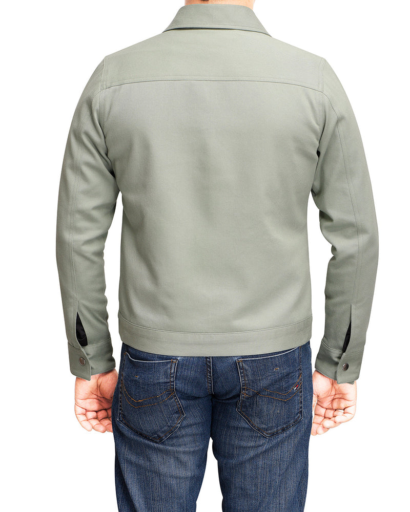 Lorbeergrüne Twill-Jacke