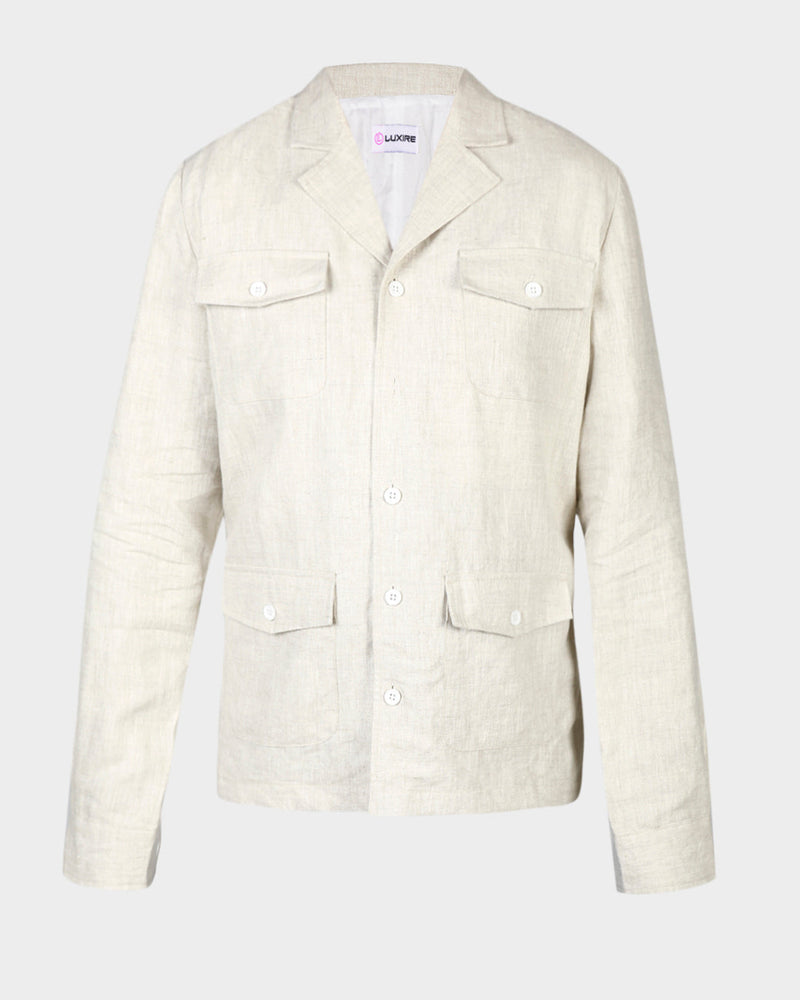 Passende Hemdjacke aus Musselin aus 100 % Leinen