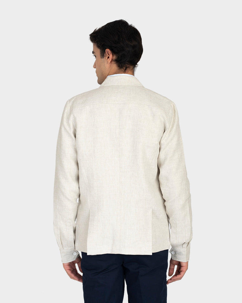 Passende Hemdjacke aus Musselin aus 100 % Leinen