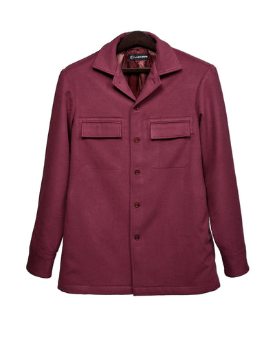 Zegna Maroon Cashco Moleskin Hemdjacke