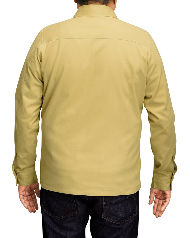 Weiche Twill-Jacke in sanftem Senf