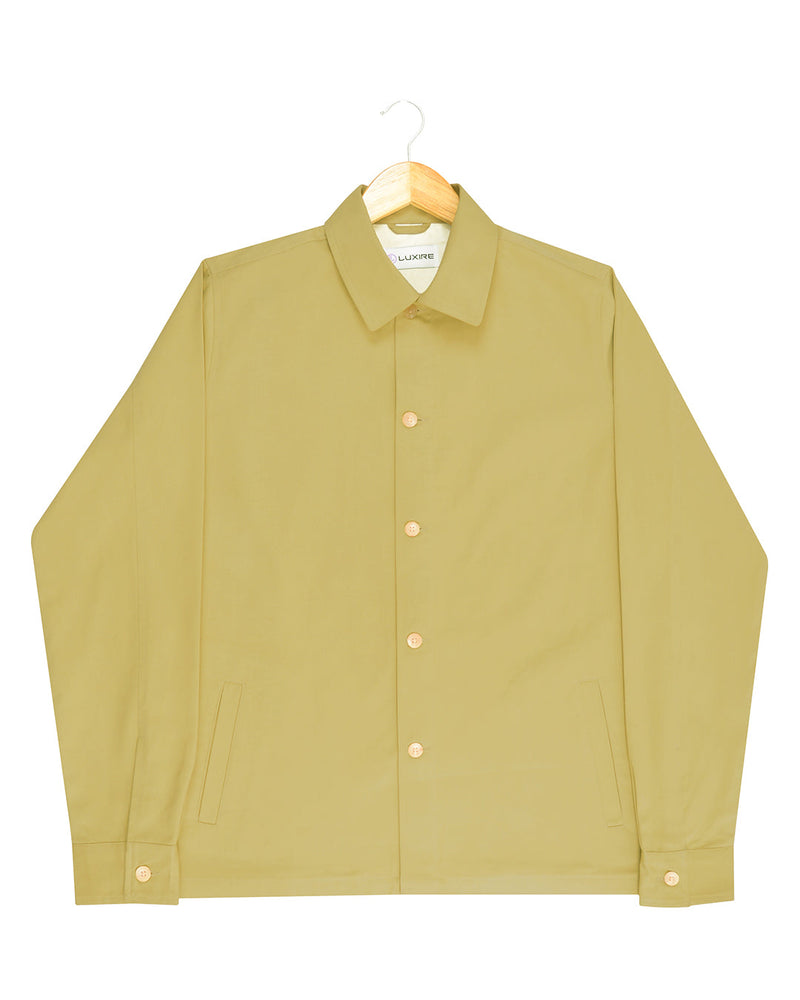 Weiche Twill-Jacke in sanftem Senf